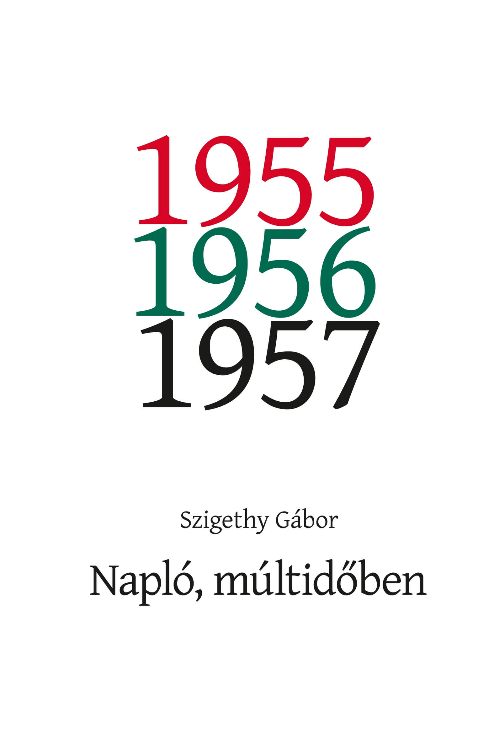 Szigethy Gábor: Napló, múltidőben